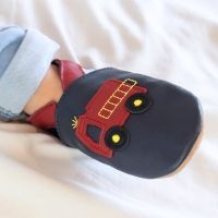 Dotty Fish Navy and Red fire Engine shoe