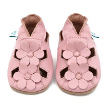 Pink Flower Soft Sole Sandals