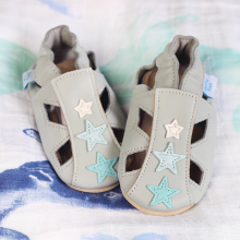 Grey Star Soft Sole Sandals