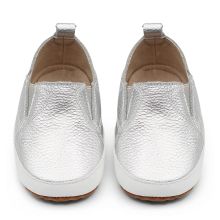 Silver Slip-On Rubber Sole Shoes