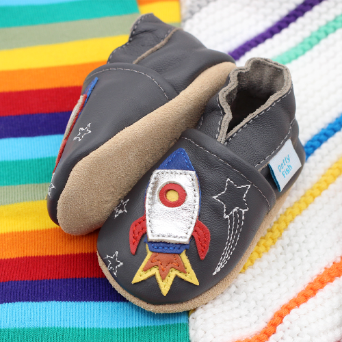 Blast Off Space Rocket Soft Sole Shoes
