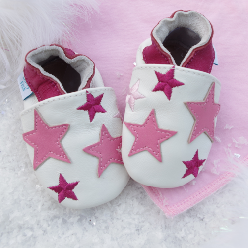 Pink Twinkle Stars Soft Sole Shoes