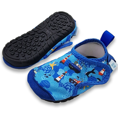 Dotty Fish swim shoes with adjustable hook and loop fastening