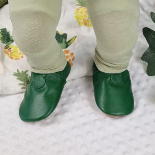 Plain Green Rubber Sole Shoes