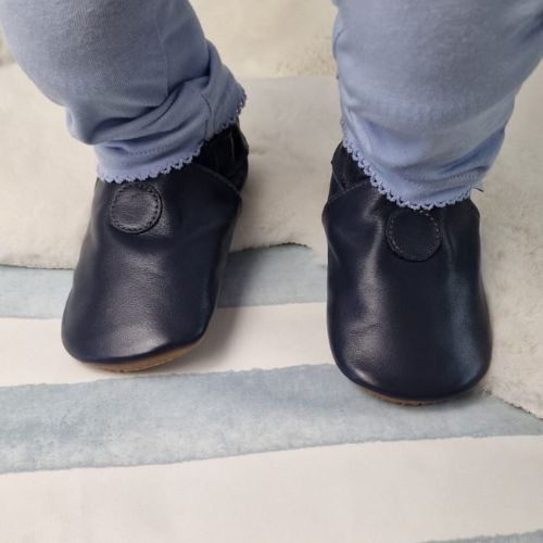 Plain Navy Rubber Sole Shoes