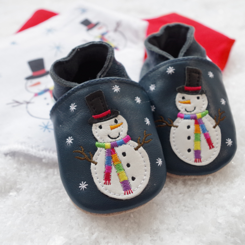 Jolly Snowman Soft Sole Shoes