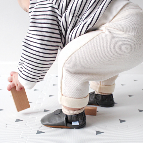Plain Light Grey Soft Sole Shoes