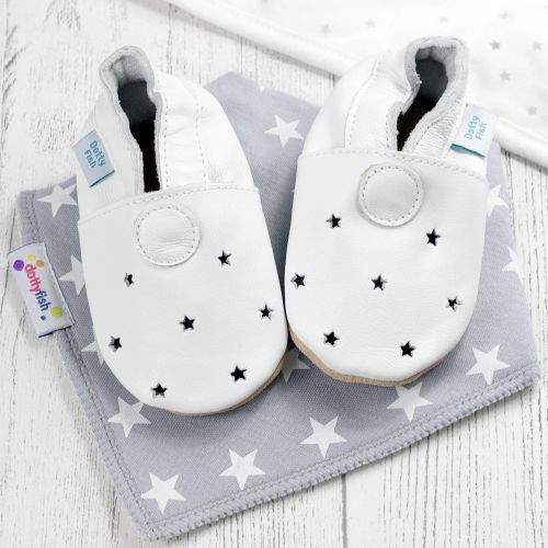 White Stars Soft Sole Shoes