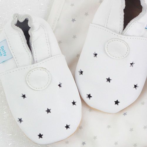 White Stars Soft Sole Shoes