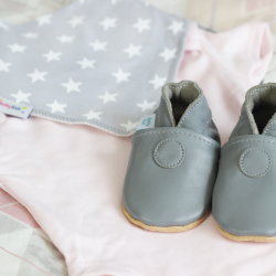 Plain Light Grey Soft Sole Shoes