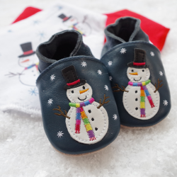 Jolly Snowman Soft Sole Shoes
